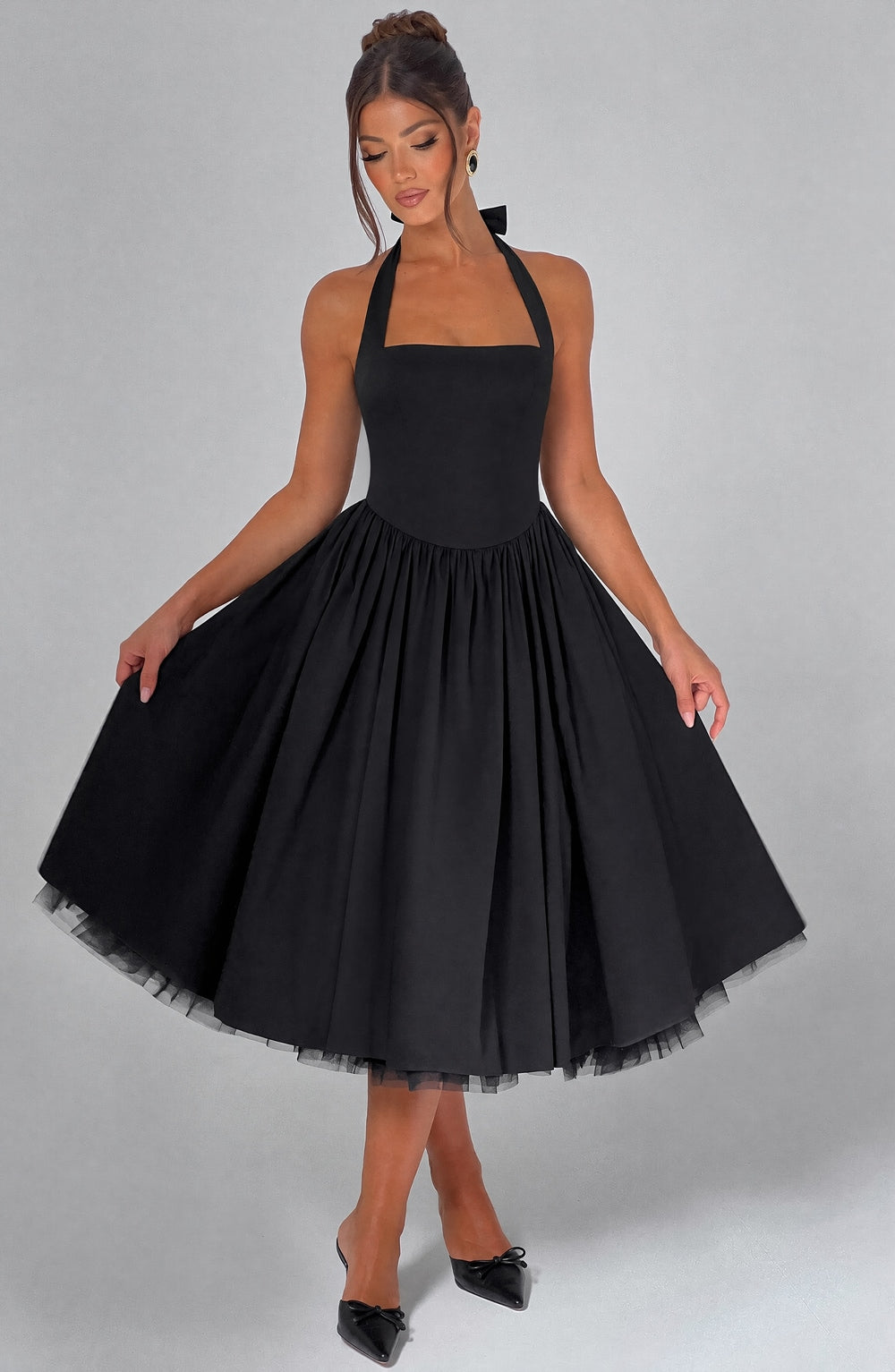 Clandour | Elenlise Midi Dress - Black - product photo 1
