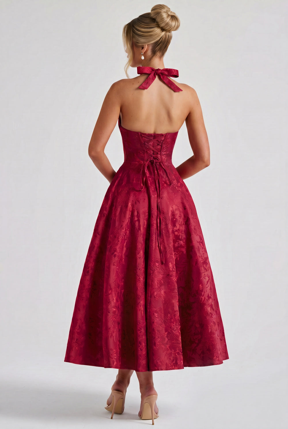 Clandour | Giaine Midi Dress - Red - product photo 2