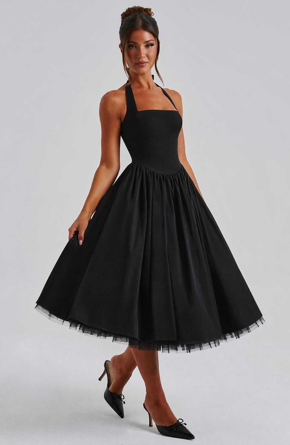 Clandour | Elenlise Midi Dress - Black - product photo 5