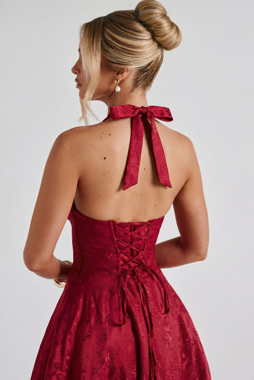 Clandour | Giaine Midi Dress - Red - product photo 6