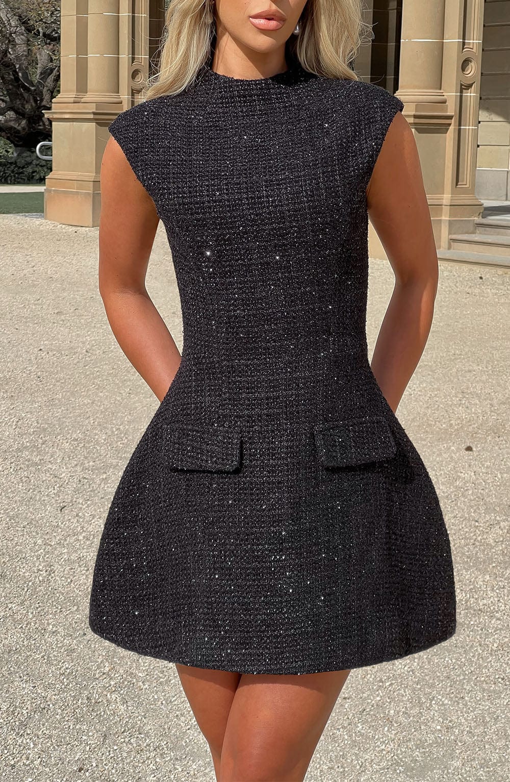 Amelella Mini Dress in Black by Clandour, product photo 10