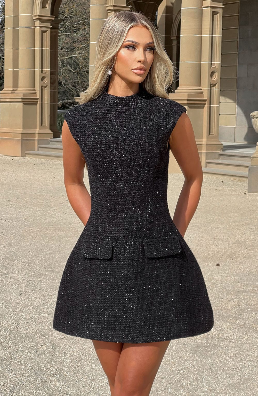 Amelella Mini Dress in Black by Clandour, product photo 12