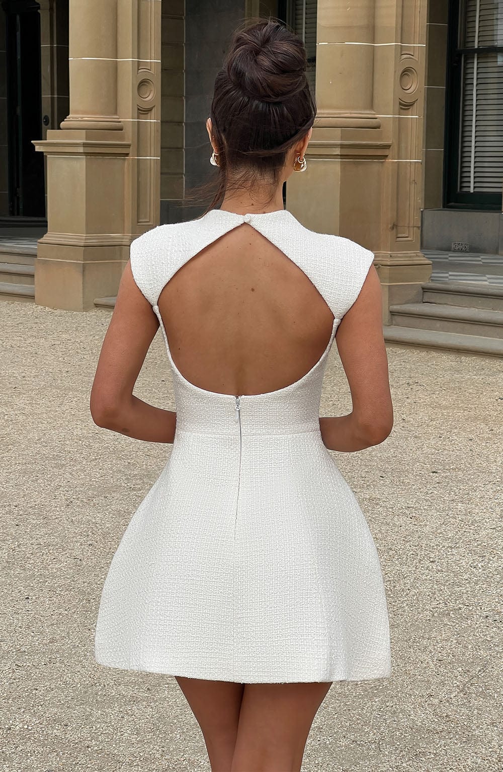 Amelella Mini Dress in Ivory by Clandour, product photo 2