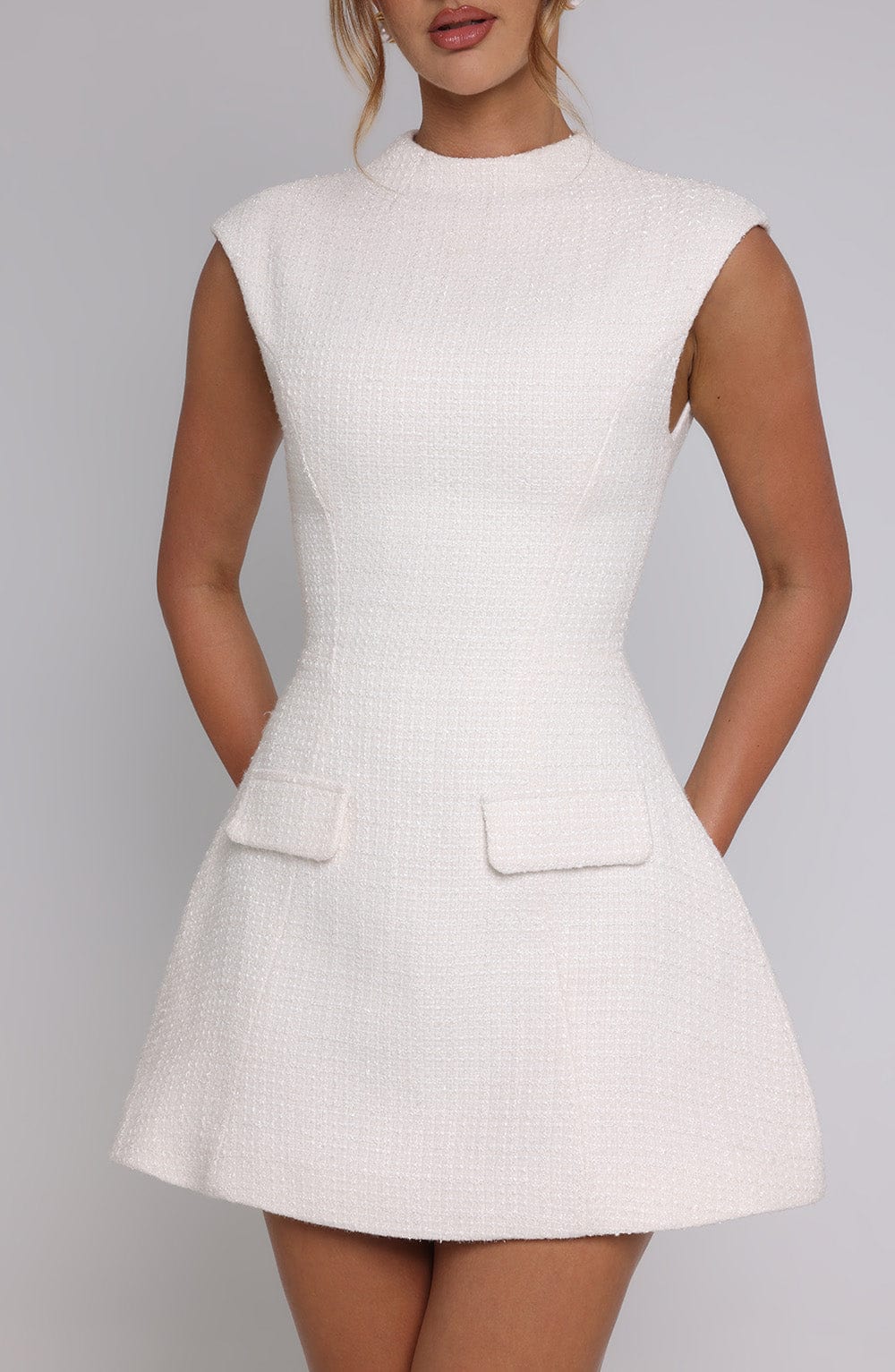 Amelella Mini Dress in Ivory by Clandour, product photo 4