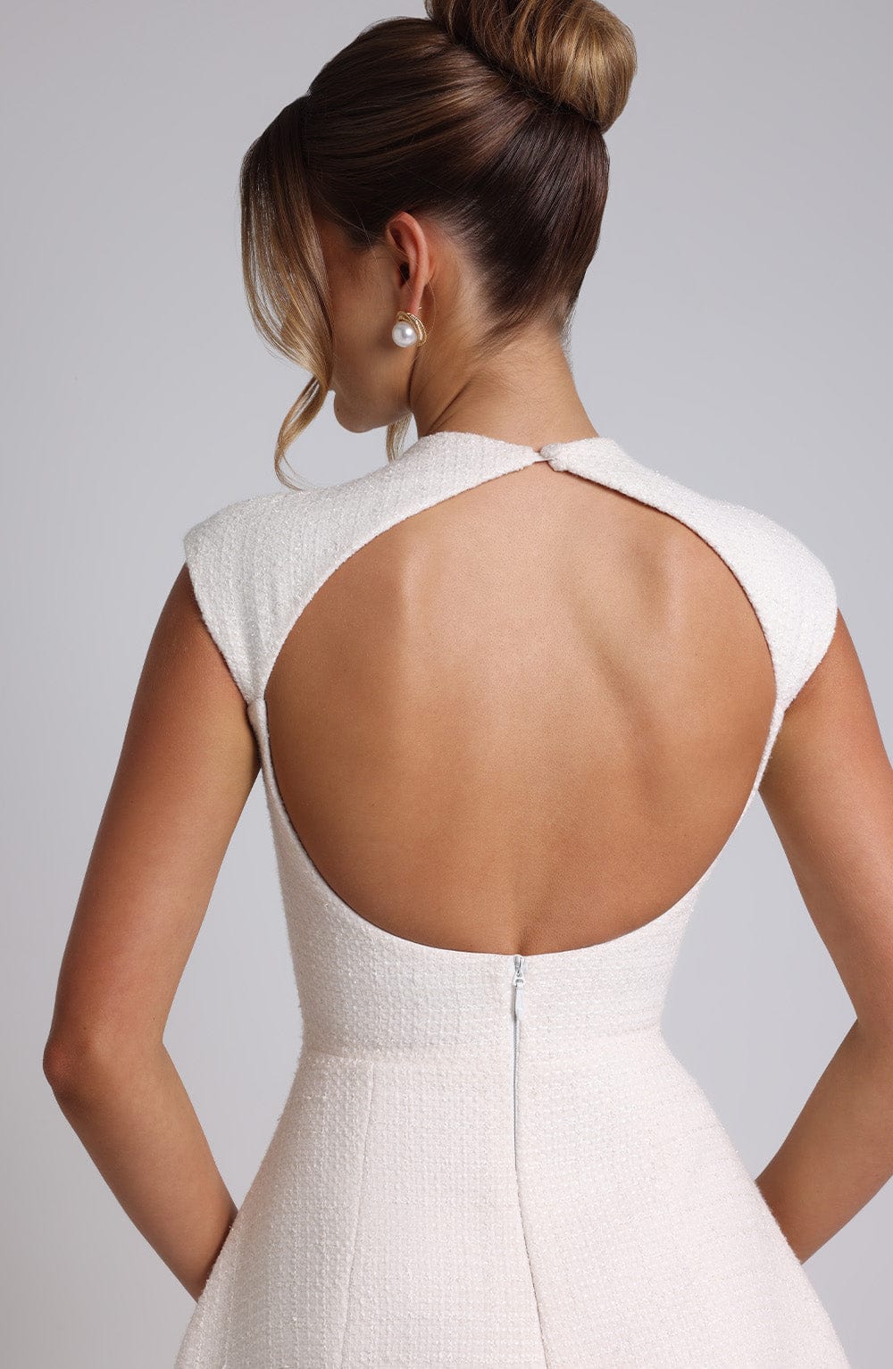 Amelella Mini Dress in Ivory by Clandour, product photo 5