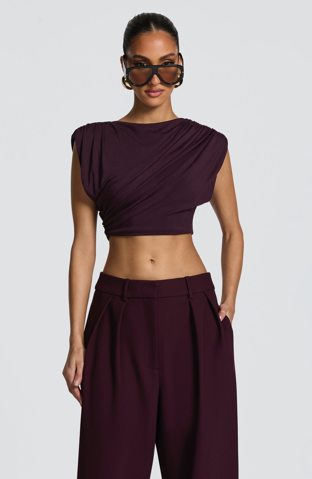 Avelaelle Top in Plum by Clandour, product photo 2