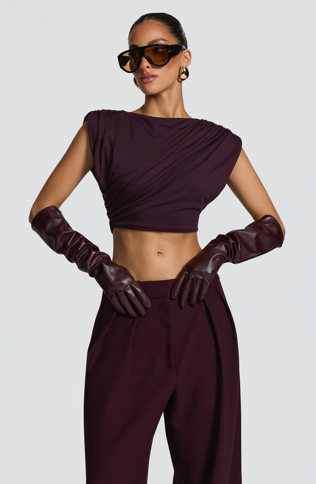 Avelaelle Top in Plum by Clandour, product photo 3