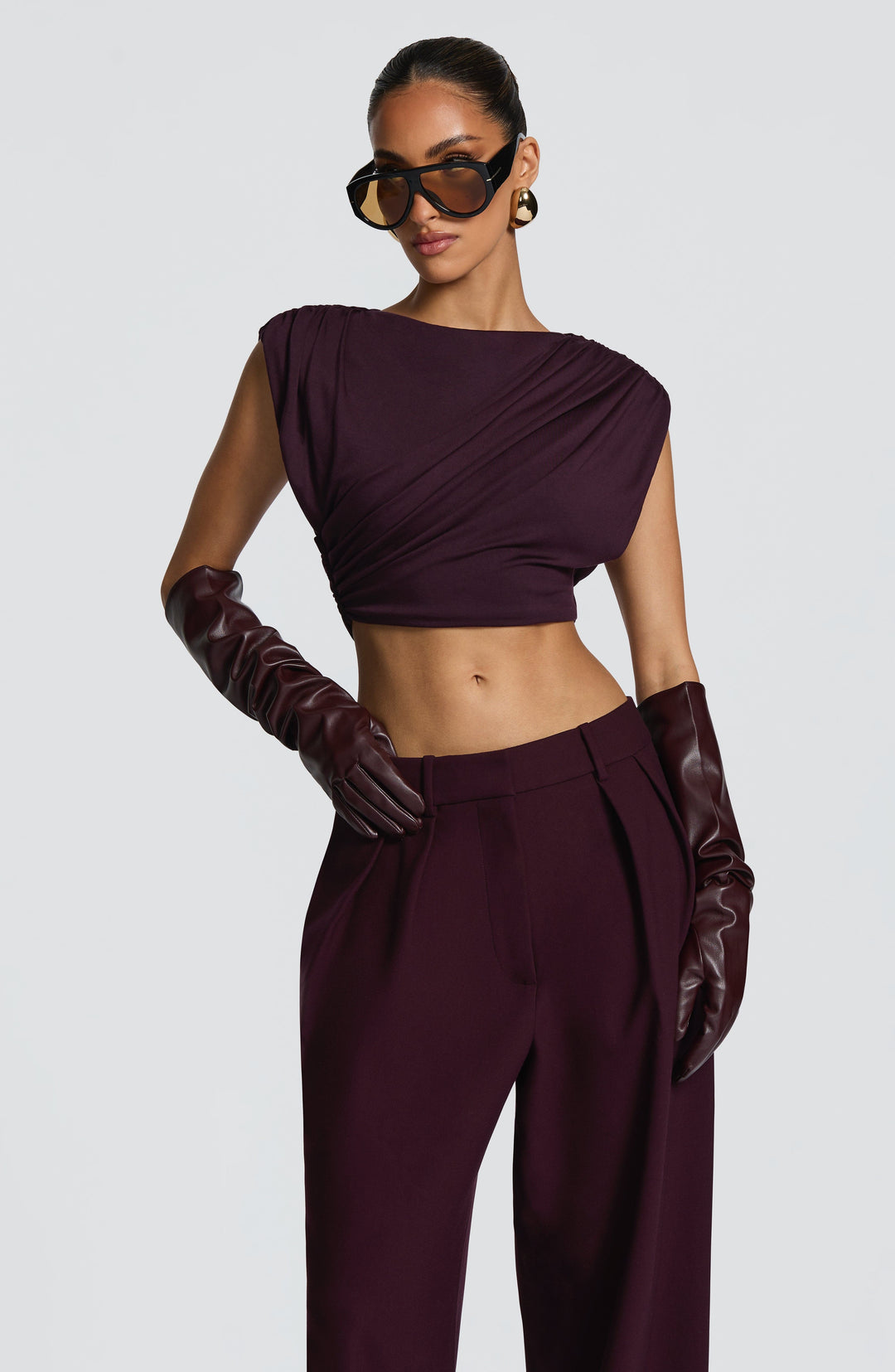 Avelaelle Top in Plum by Clandour, product photo 5