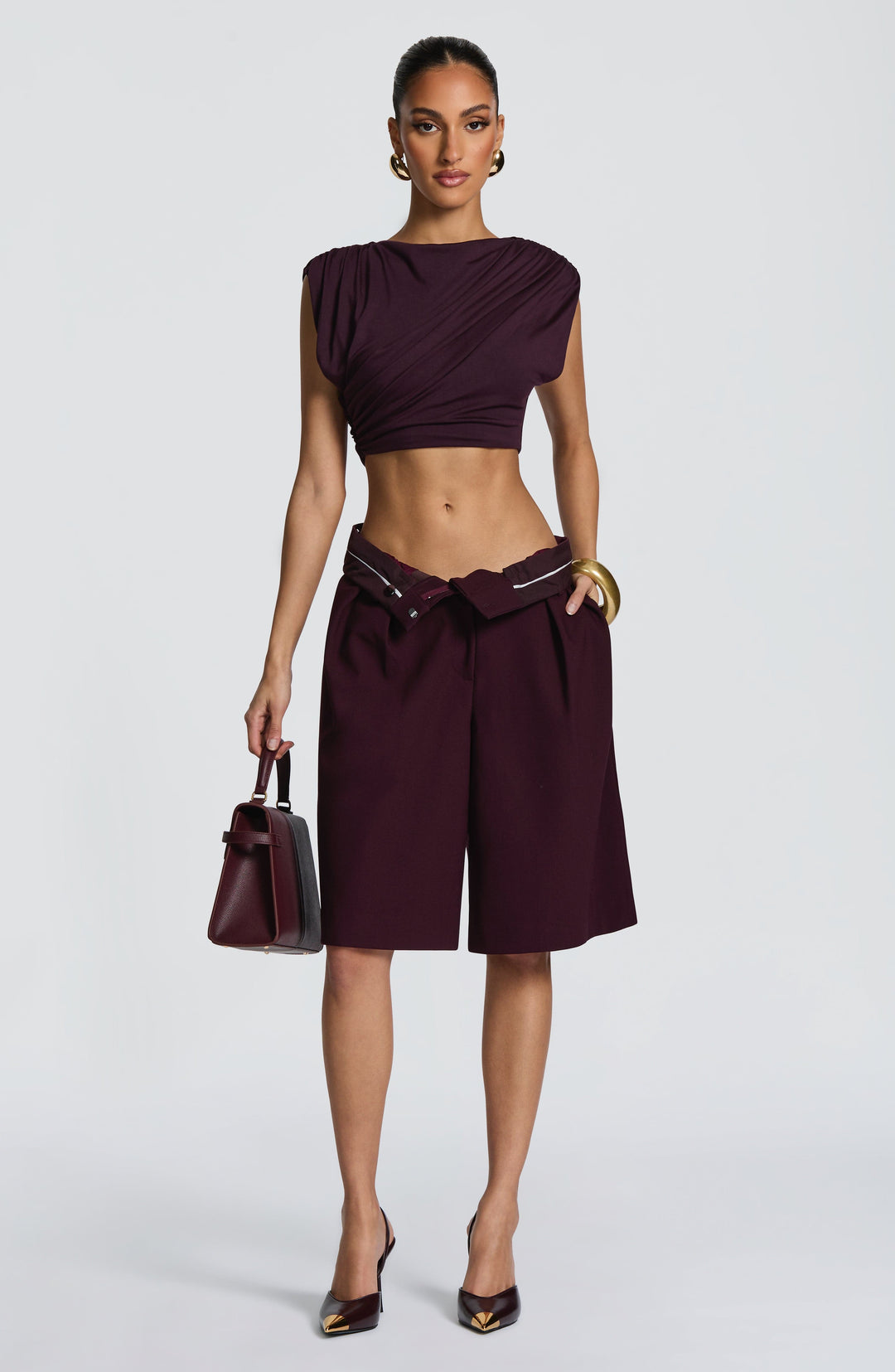 Avelaelle Top in Plum by Clandour, product photo 11