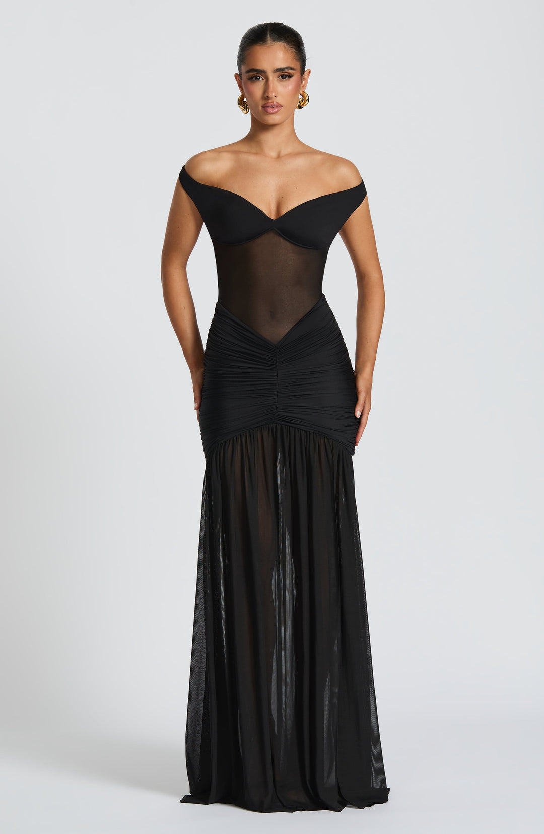 Avelari Maxi Dress in Black by Clandour, product photo 5