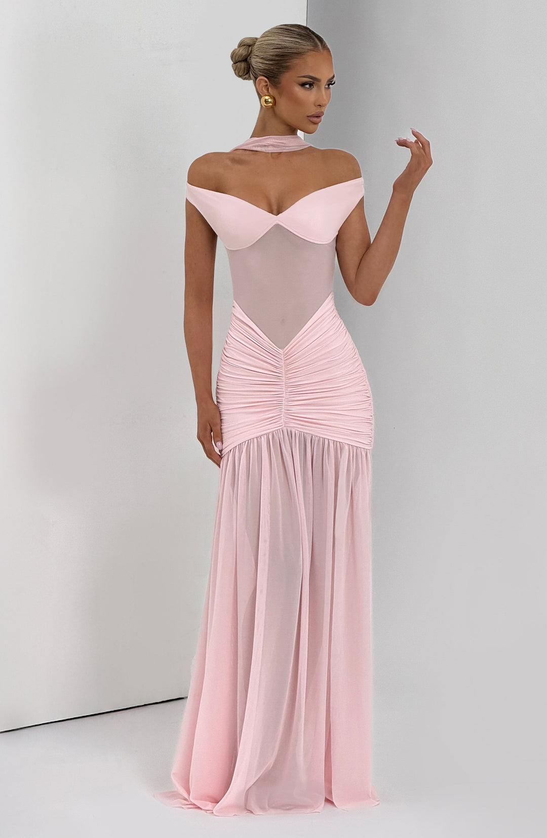 Avelari Maxi Dress in Blush by Clandour, product photo 5