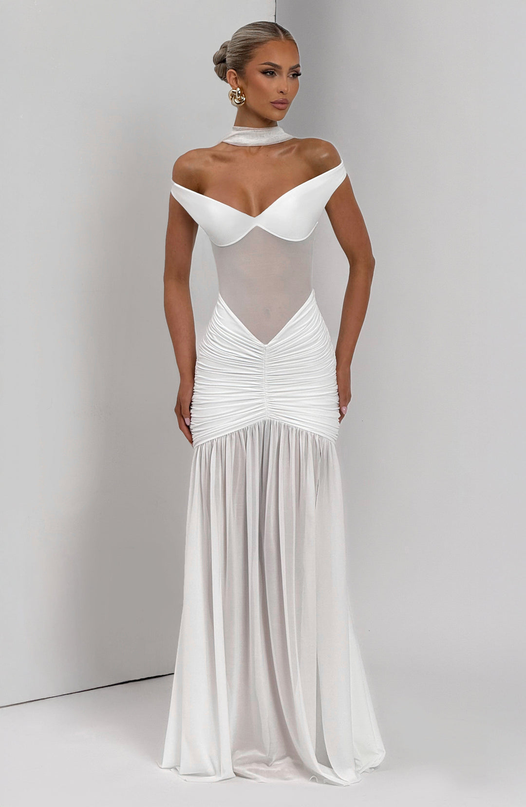 Avelari Maxi Dress in Ivory by Clandour, product photo 4