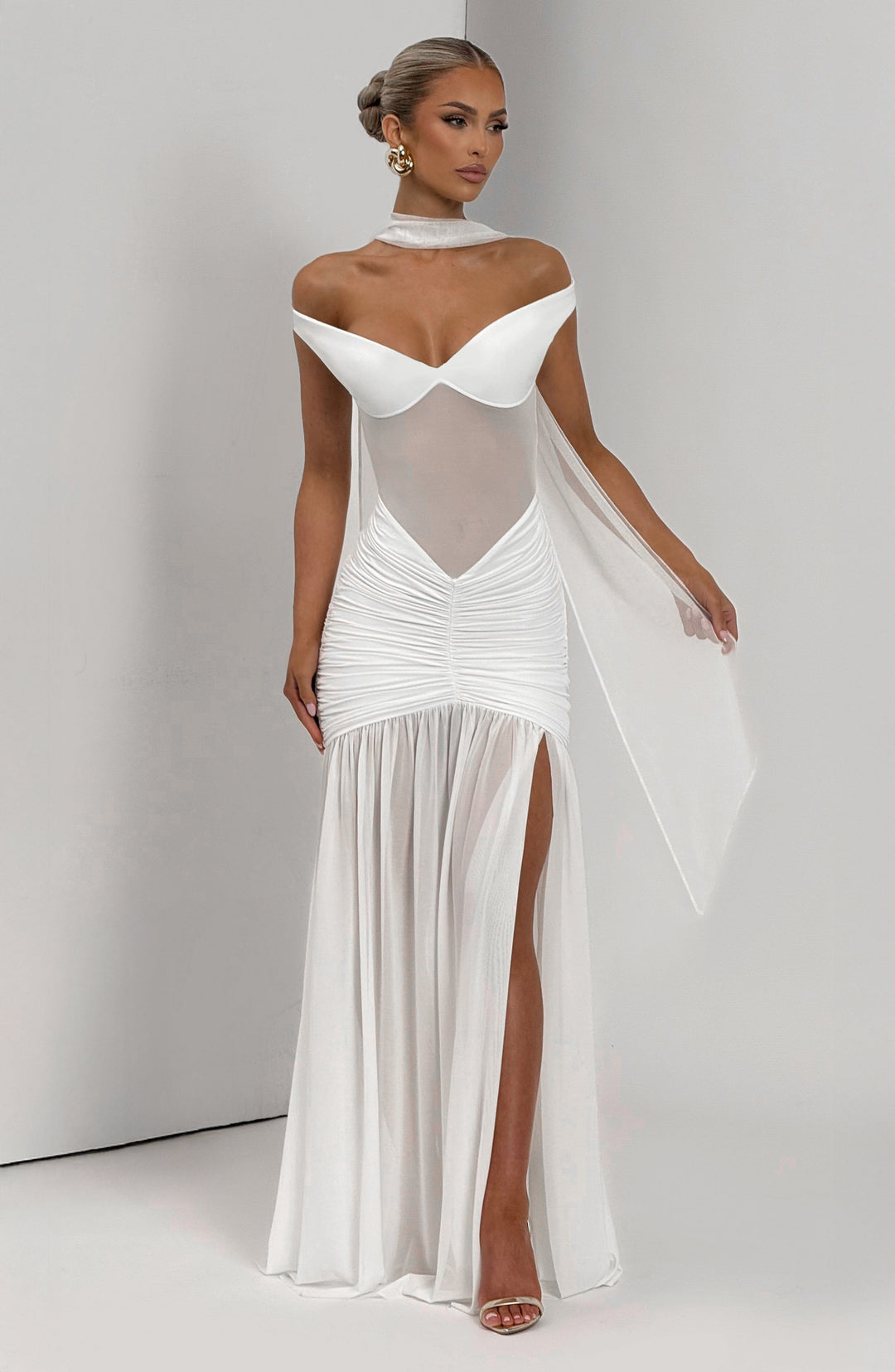 Avelari Maxi Dress in Ivory by Clandour, product photo 5