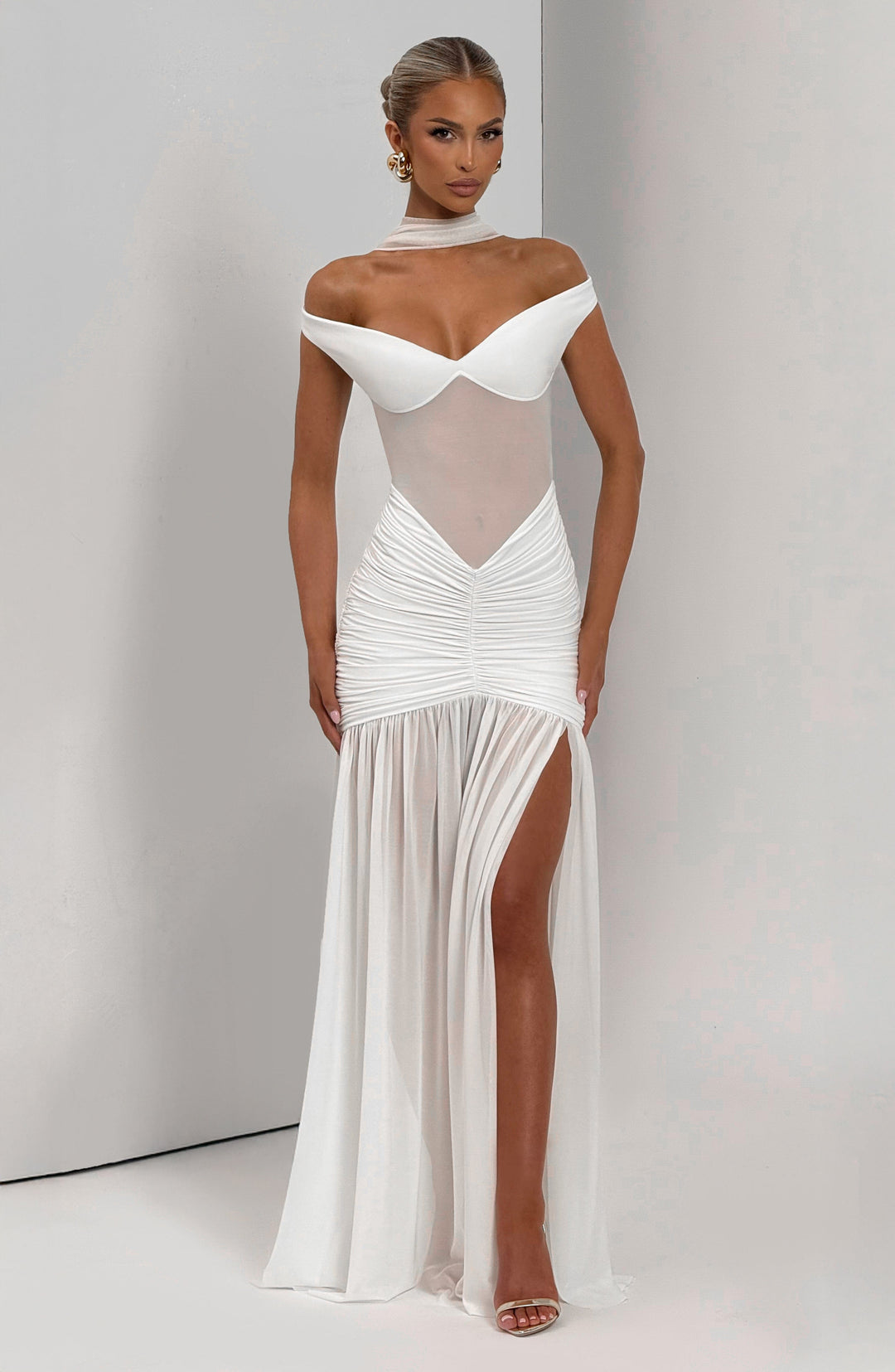 Avelari Maxi Dress in Ivory by Clandour, product photo 6