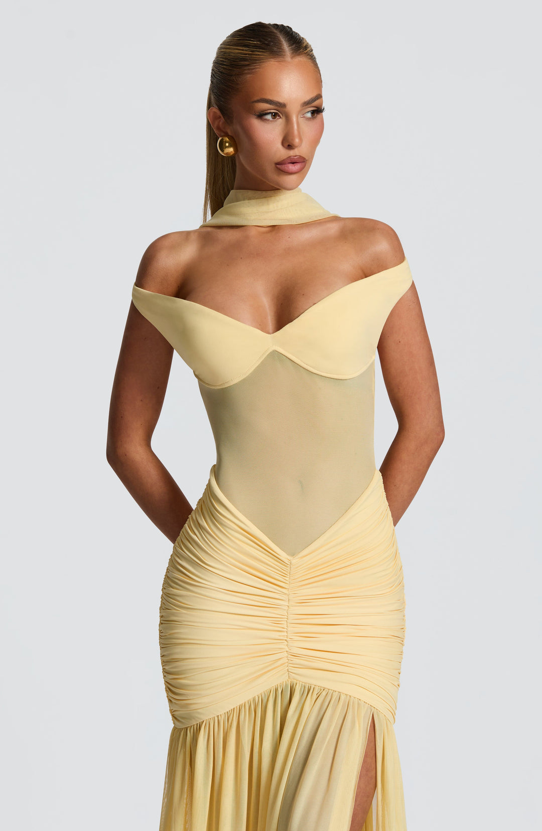 Avelari Maxi Dress in Lemon by Clandour, product photo 8
