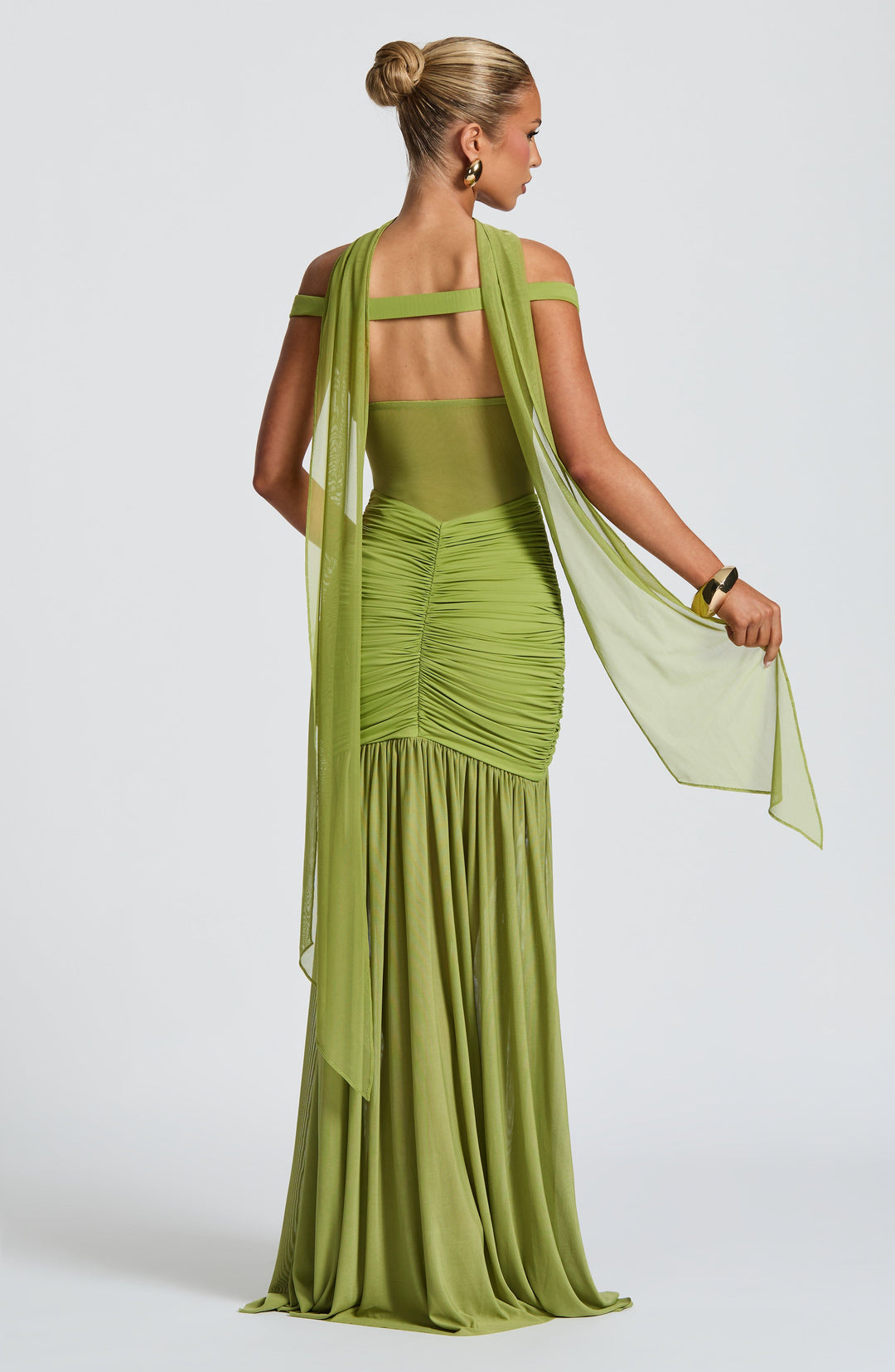 Avelari Maxi Dress in Olive by Clandour, product photo 4