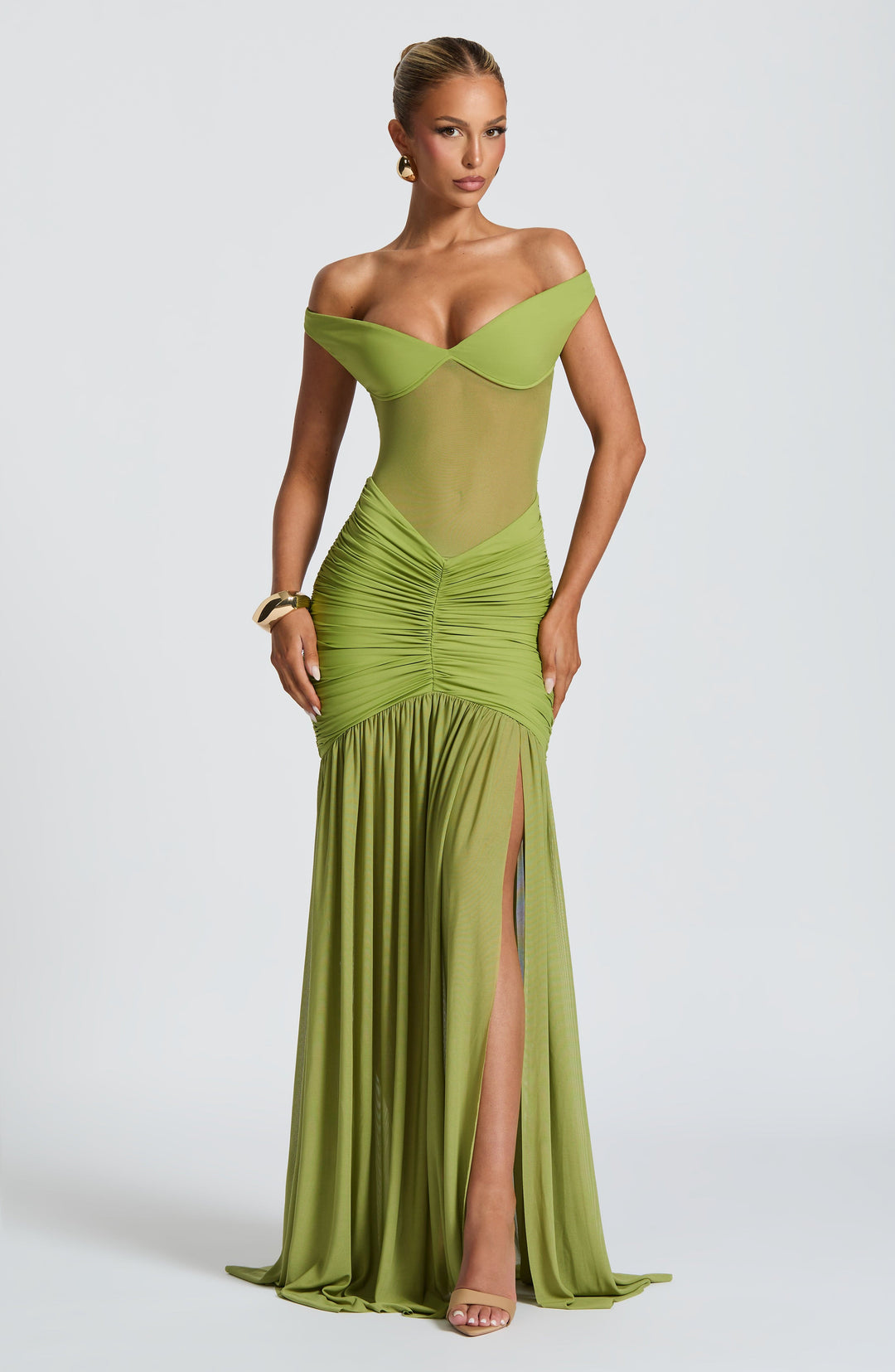Avelari Maxi Dress in Olive by Clandour, product photo 10