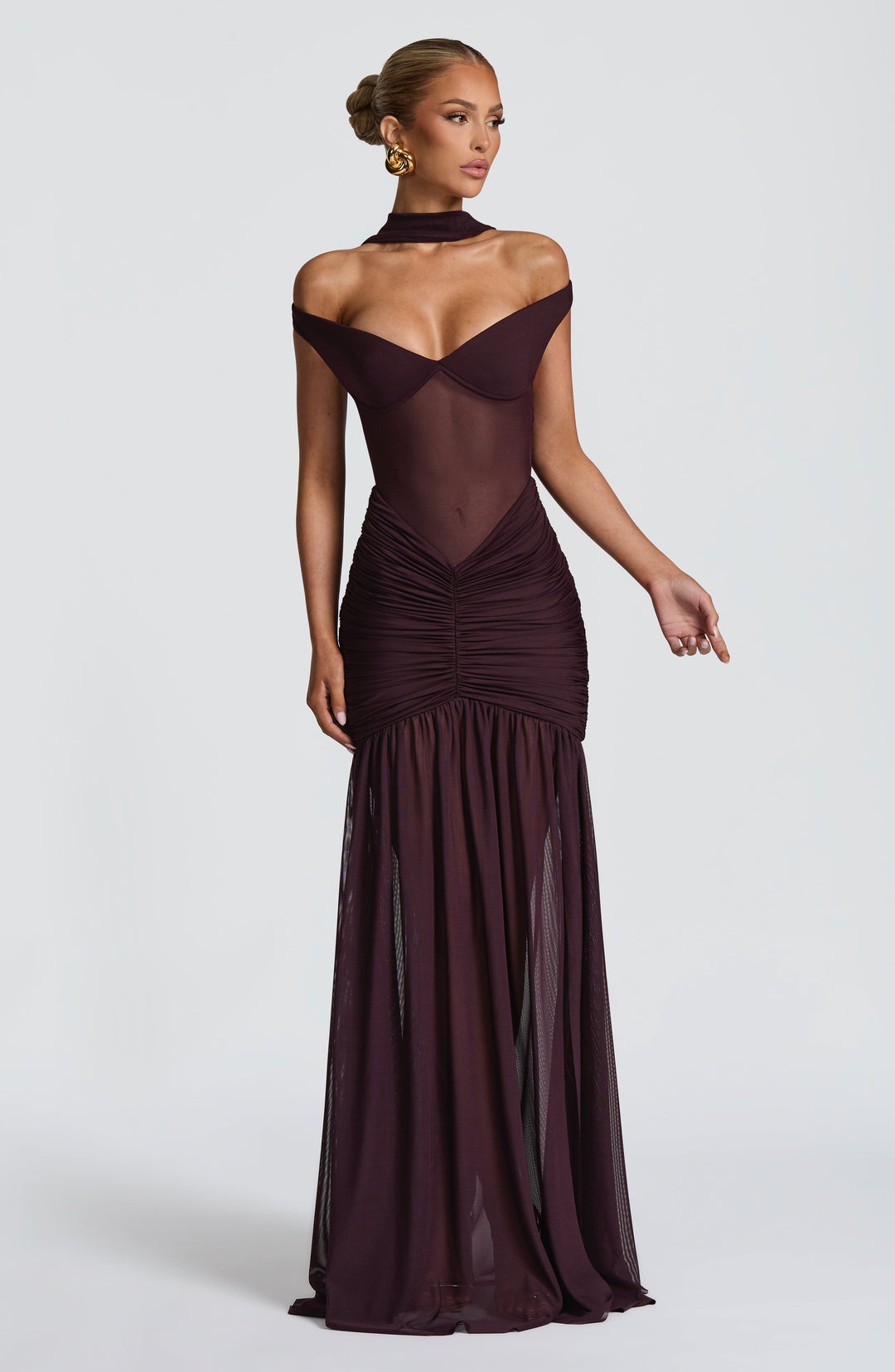 Avelari Maxi Dress in Plum by Clandour, product photo 9