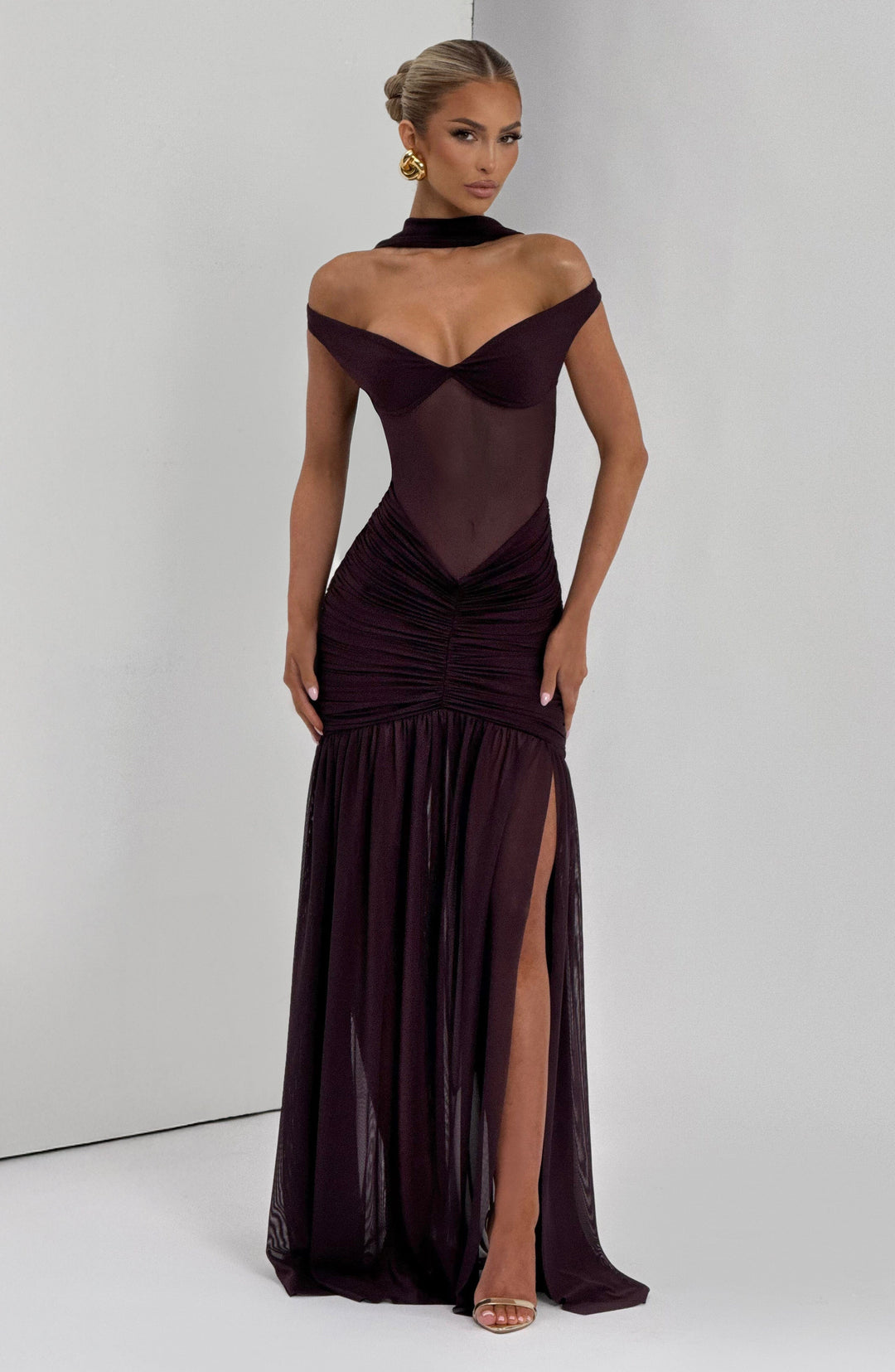 Avelari Maxi Dress in Plum by Clandour, product photo 11