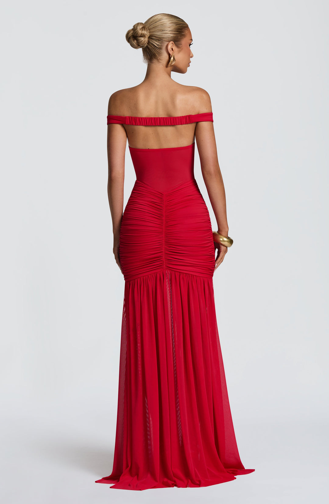 Avelari Maxi Dress in Red by Clandour, product photo 3