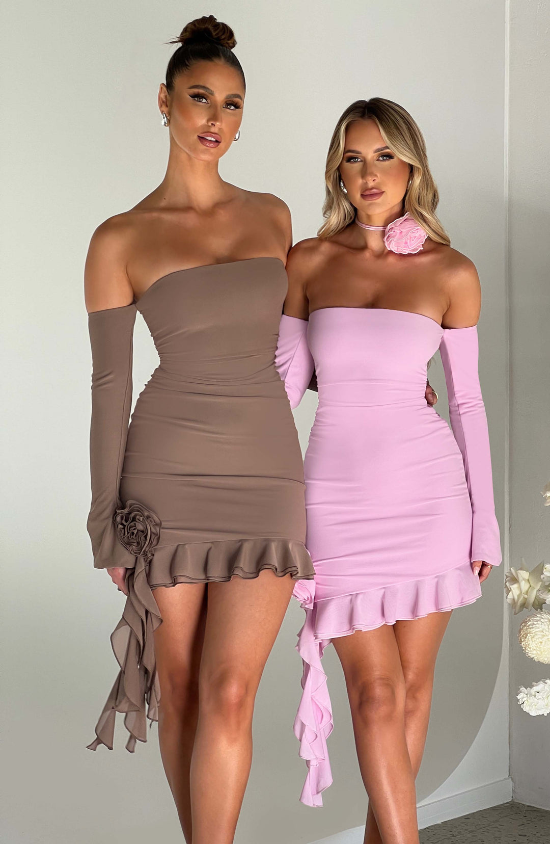 Avelelia Mini Dress in Chocolate by Clandour, product photo 4