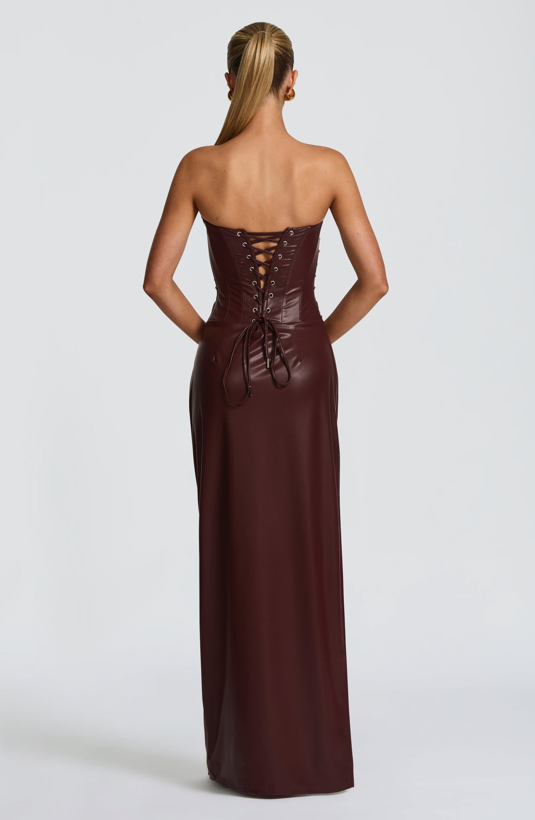 Avelella Maxi Dress in Burgundy by Clandour, product photo 6