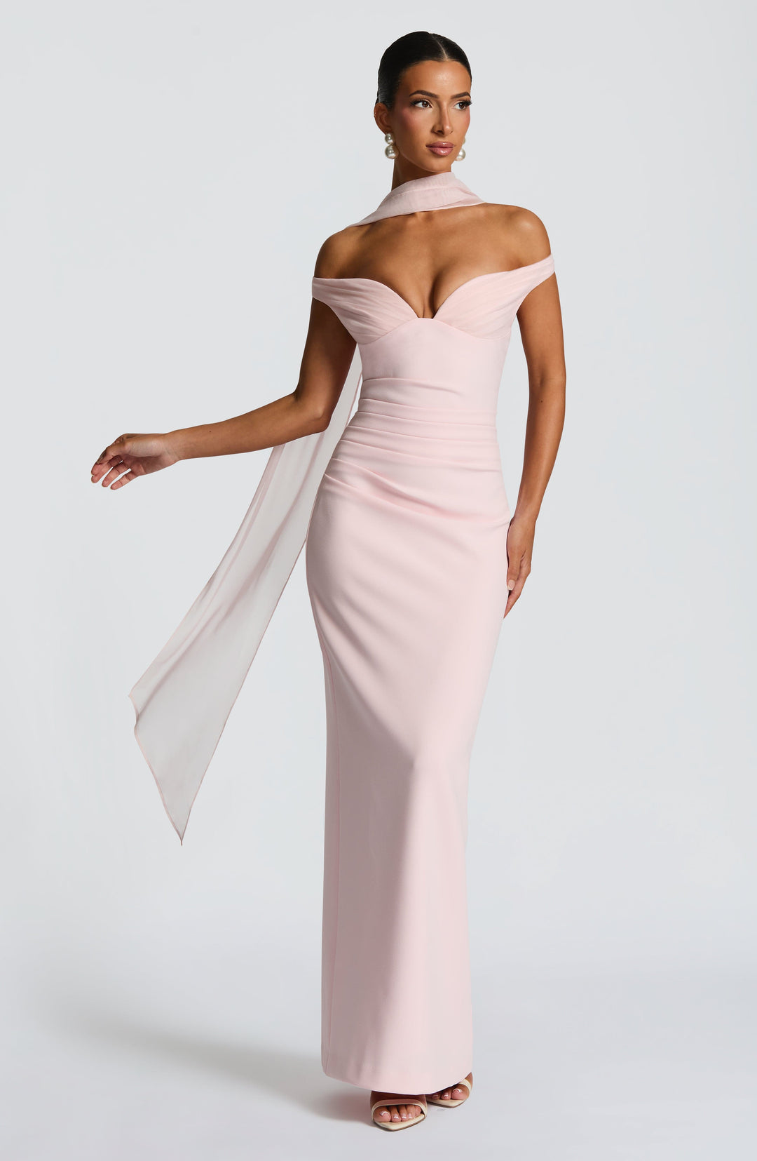 Avelelle Maxi Dress in Blush by Clandour, product photo 3