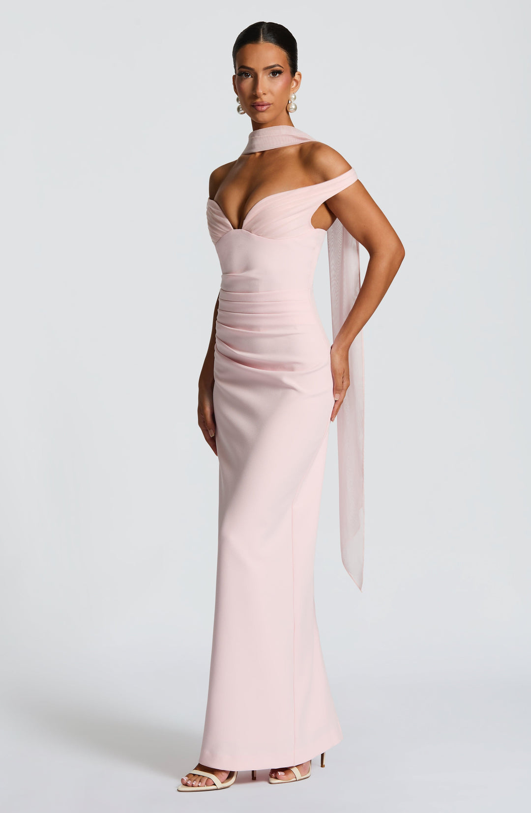 Avelelle Maxi Dress in Blush by Clandour, product photo 4