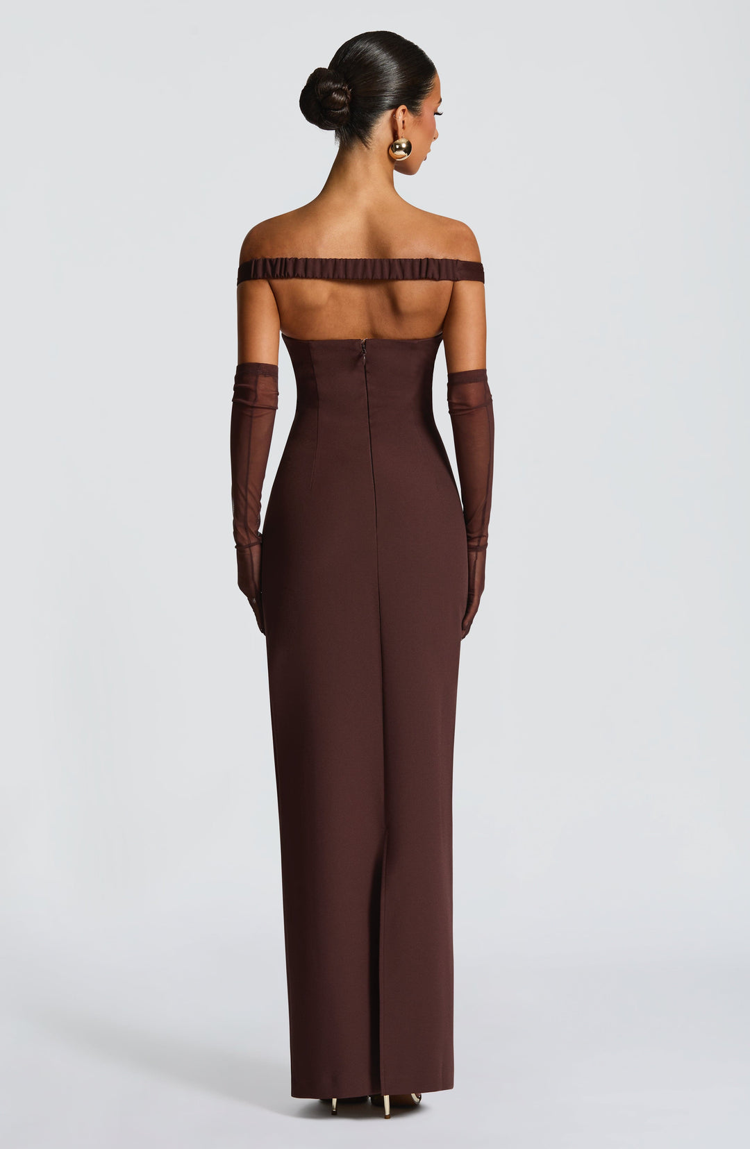 Avelelle Maxi Dress in Plum Brown by Clandour, product photo 4