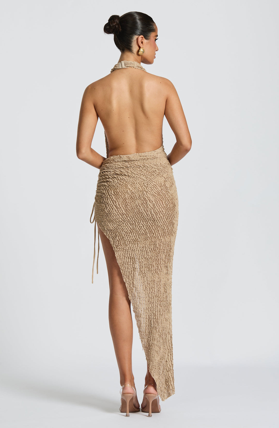 Avelena Midi Dress in Beige by Clandour, product photo 5