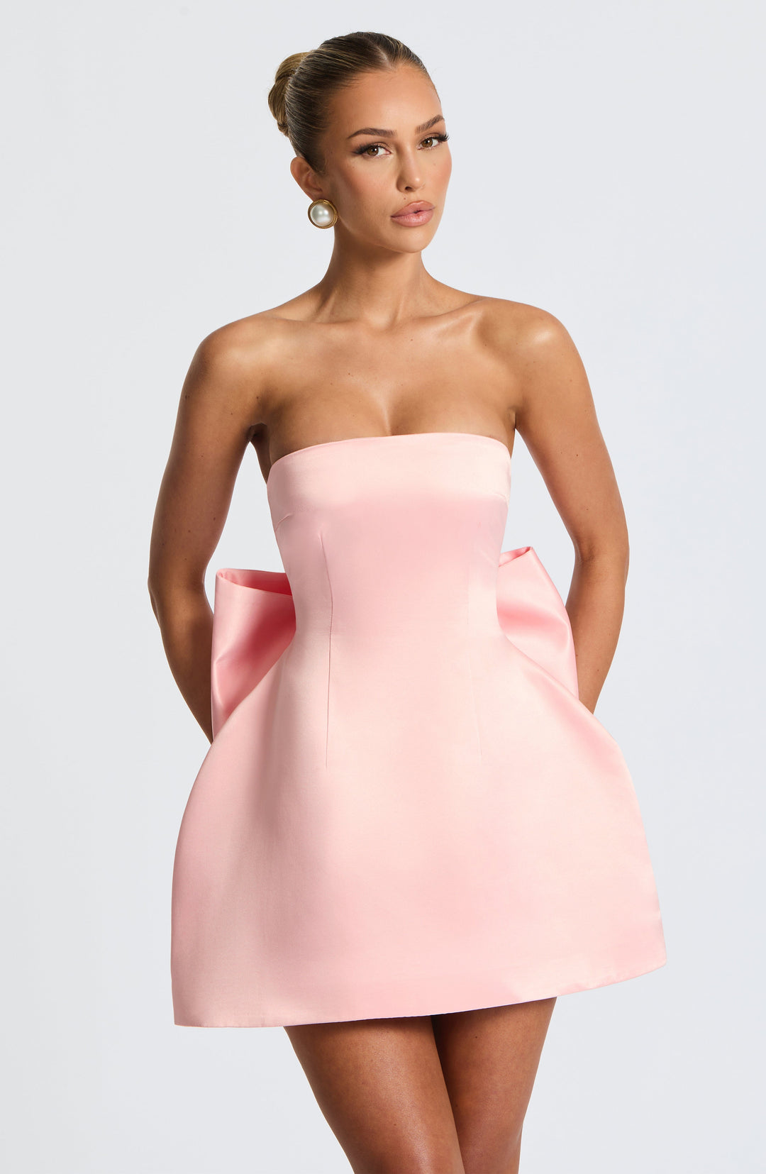 Aveline Mini Dress in Blush by Clandour, product photo 4