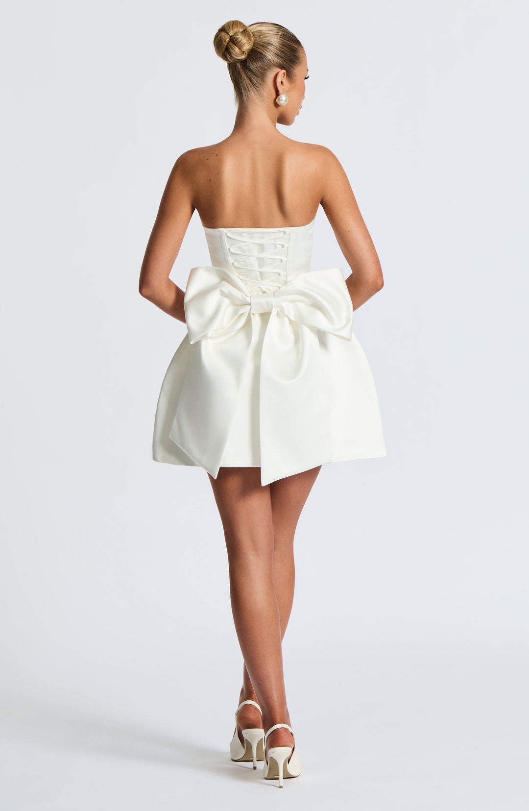 Aveline Mini Dress in Ivory by Clandour, product photo 2