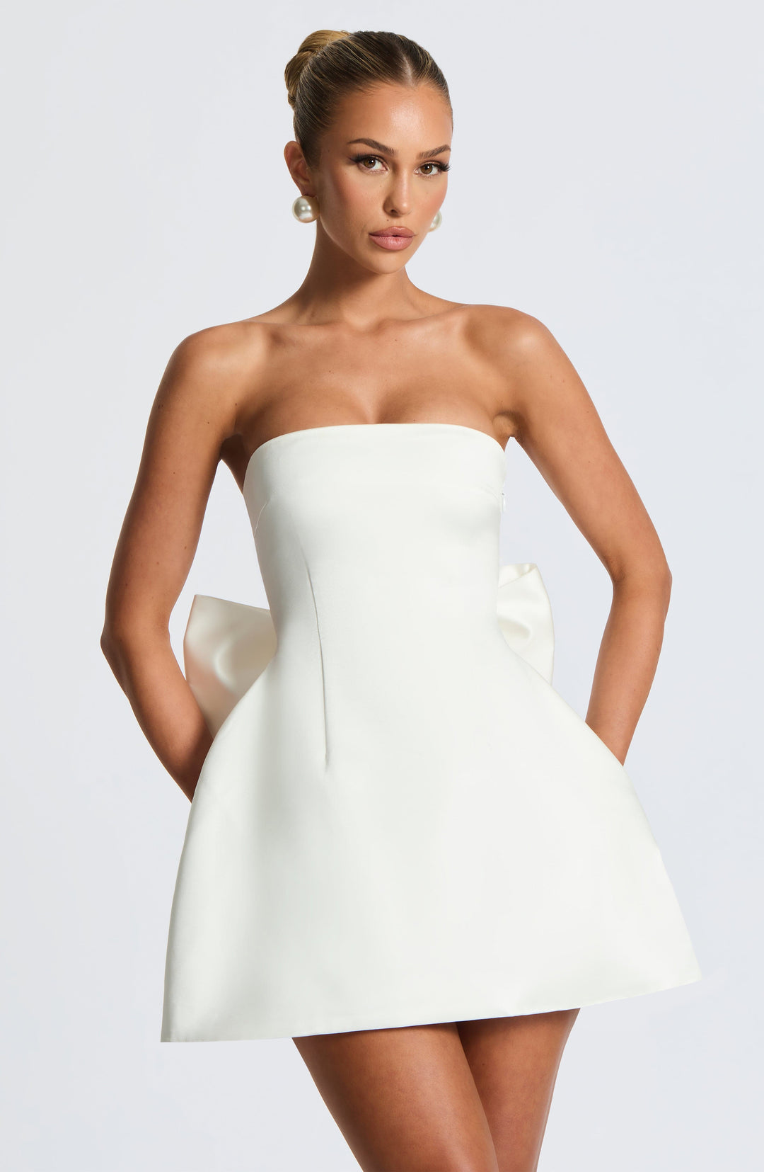Aveline Mini Dress in Ivory by Clandour, product photo 5