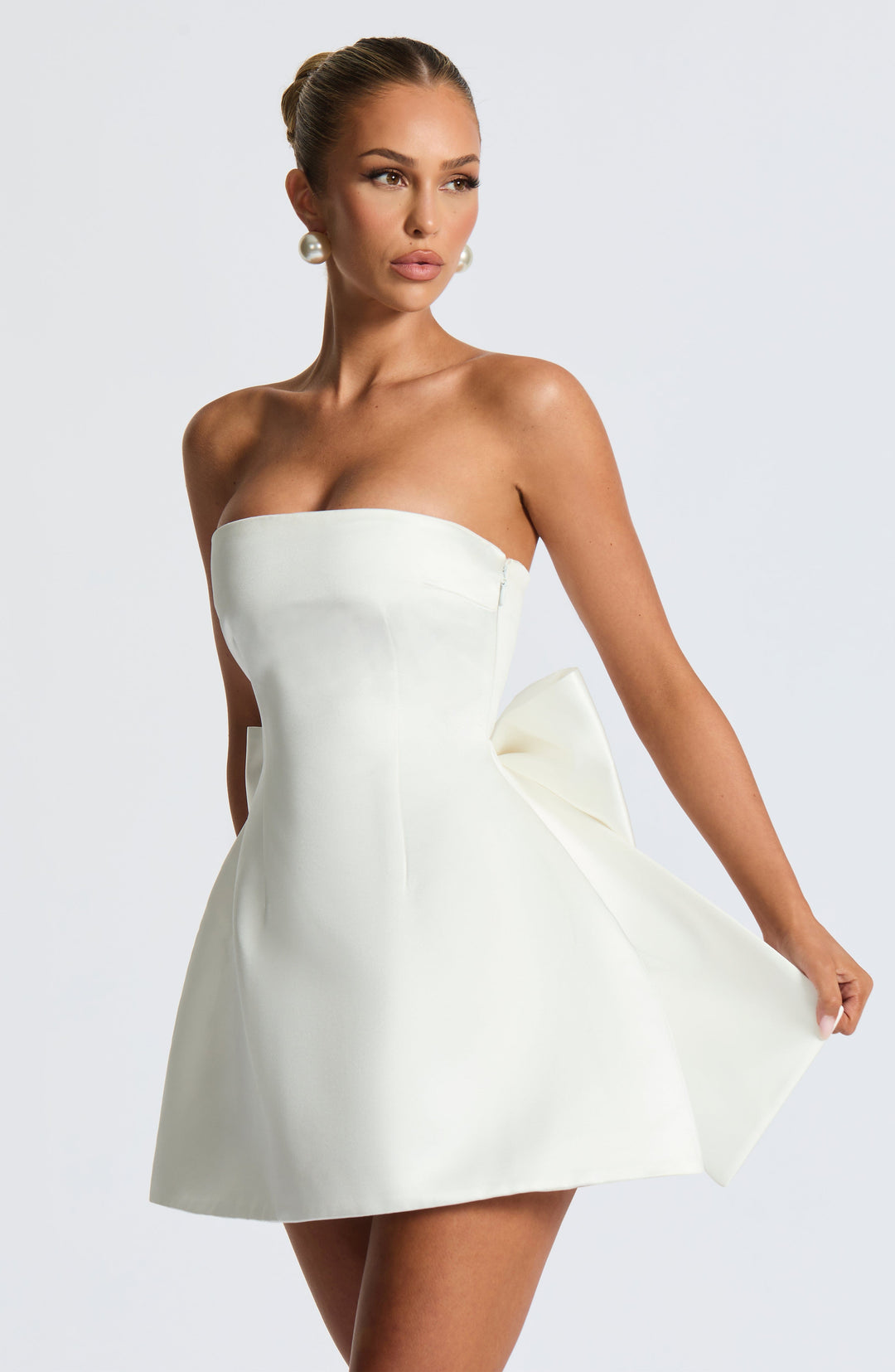 Aveline Mini Dress in Ivory by Clandour, product photo 6