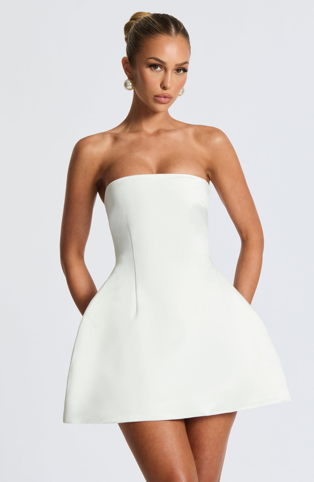 Aveline Mini Dress in Ivory by Clandour, product photo 8