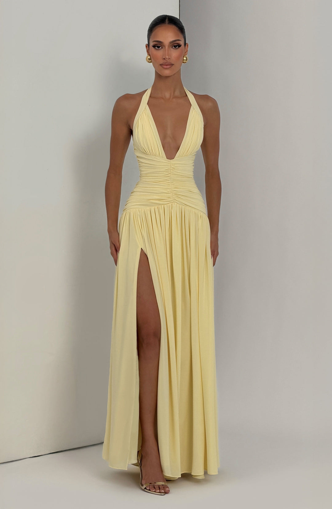 Aveliris Maxi Dress in Lemon by Clandour, product photo 6