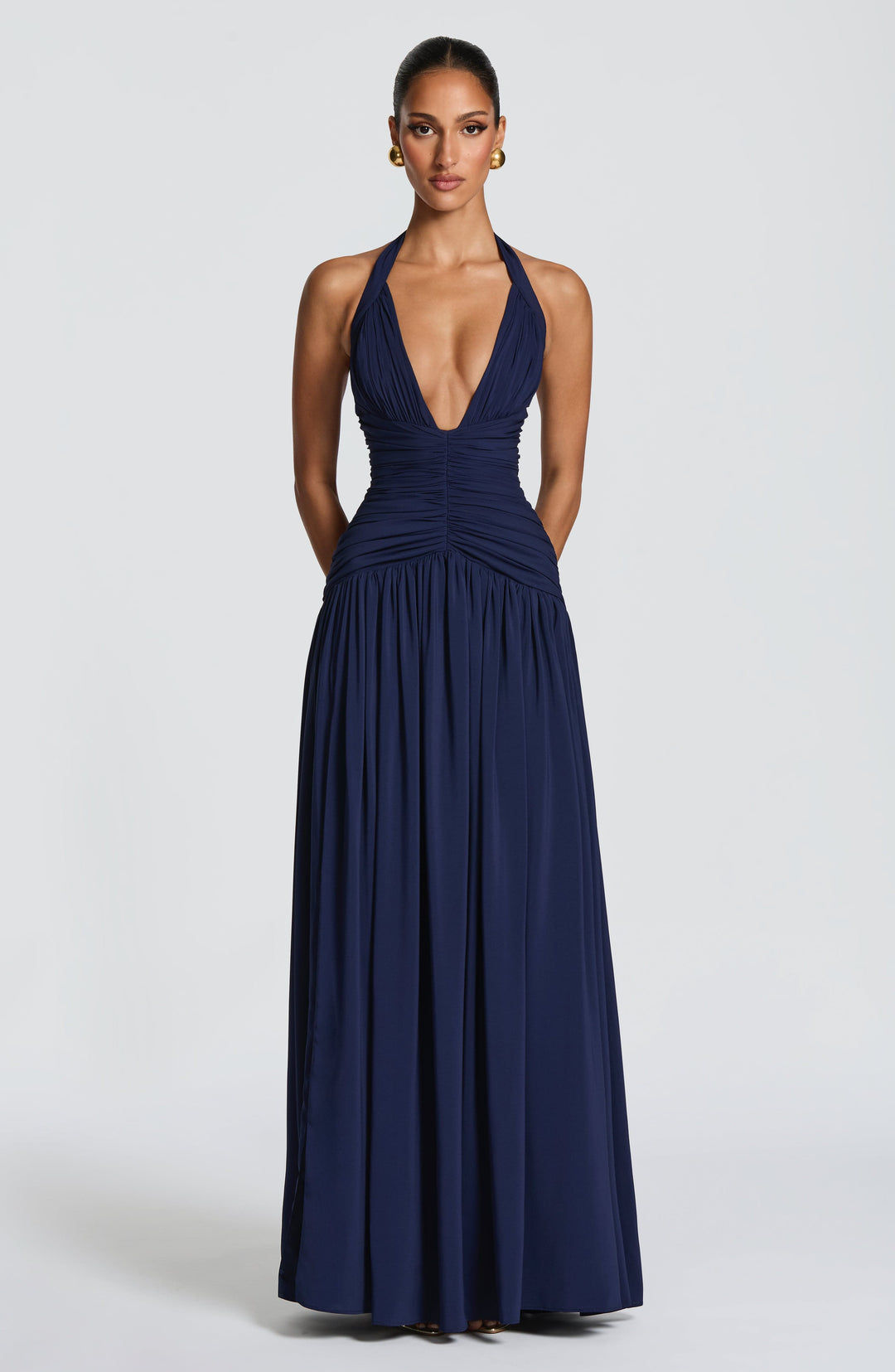Aveliris Maxi Dress in Navy by Clandour, product photo 6