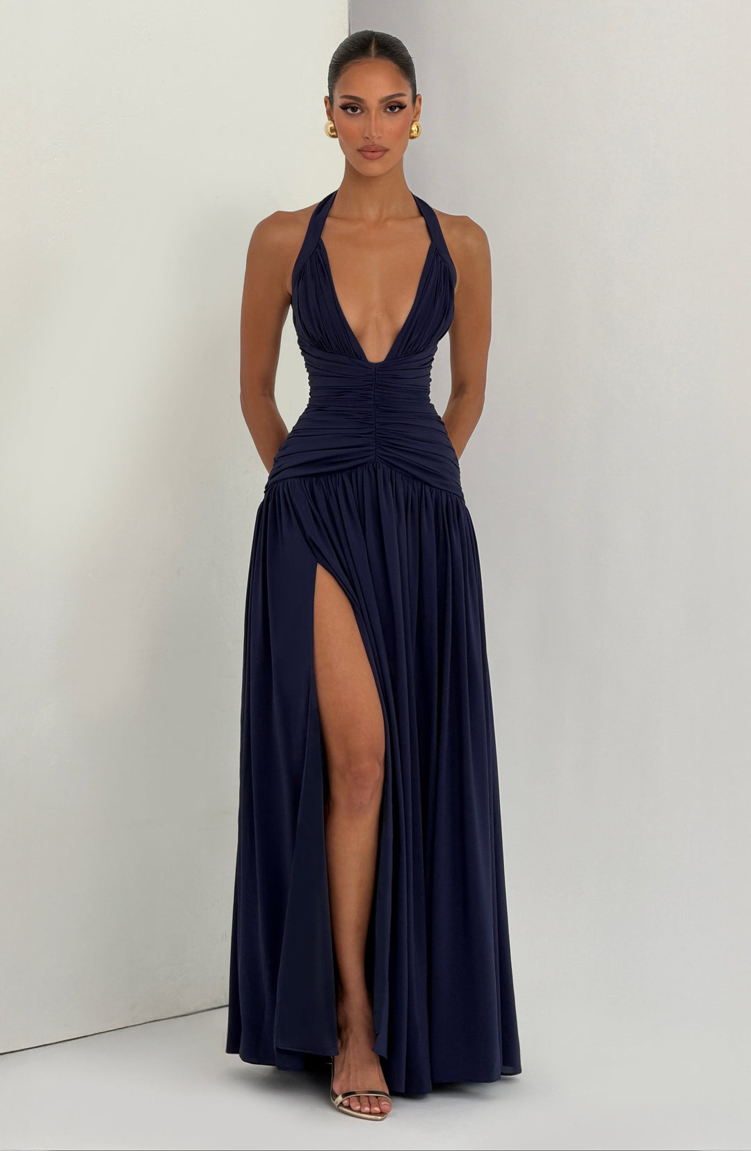 Aveliris Maxi Dress in Navy by Clandour, product photo 7