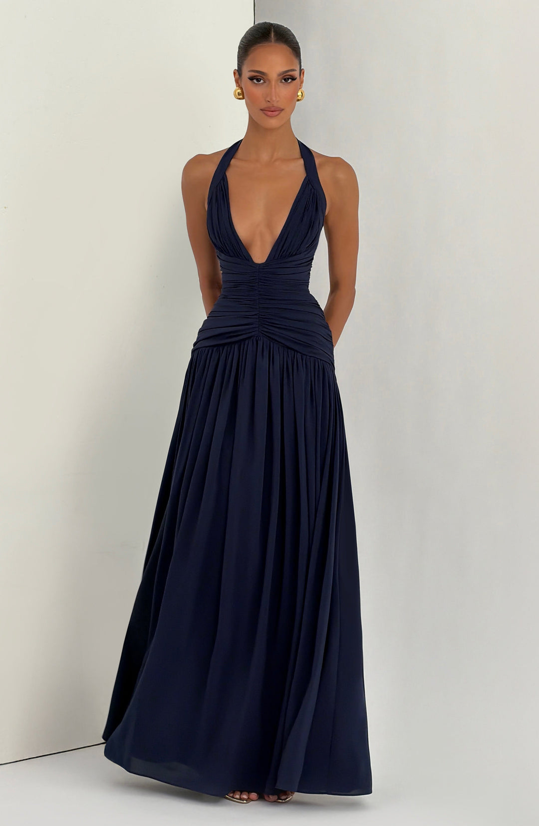 Aveliris Maxi Dress in Navy by Clandour, product photo 8