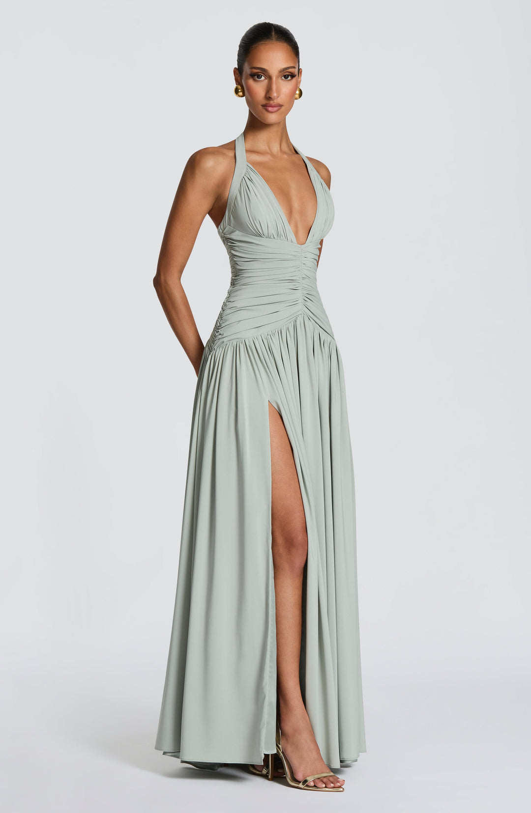 Aveliris Maxi Dress in Sage by Clandour, product photo 6