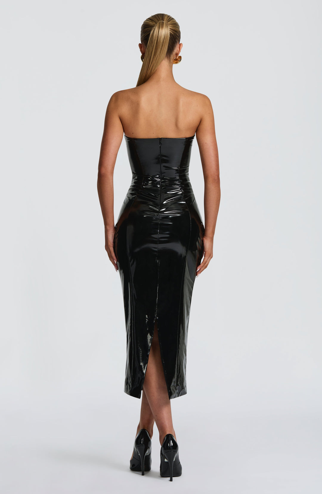 Avelnora Midi Dress in Black by Clandour, product photo 4