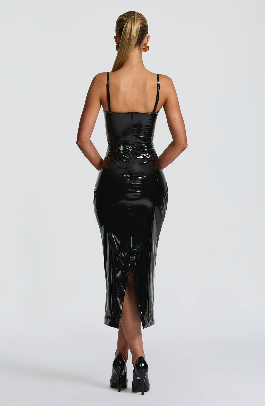 Avelnora Midi Dress in Black by Clandour, product photo 5