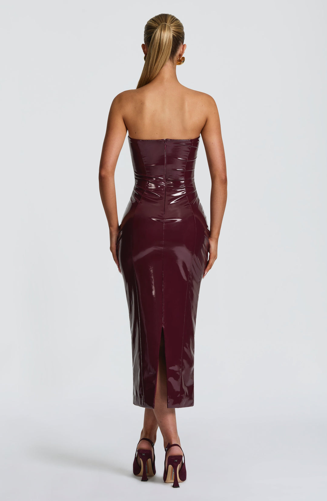 Avelnora Midi Dress in Cherry Lacquer by Clandour, product photo 9