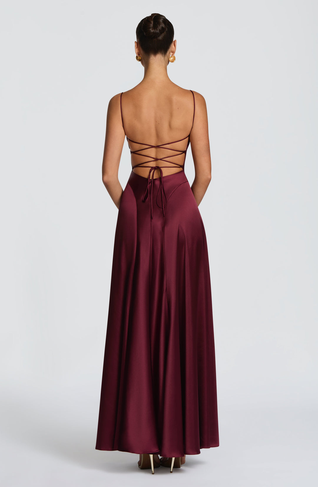 Avelora Maxi Dress in Cherry Lacquer by Clandour, product photo 2