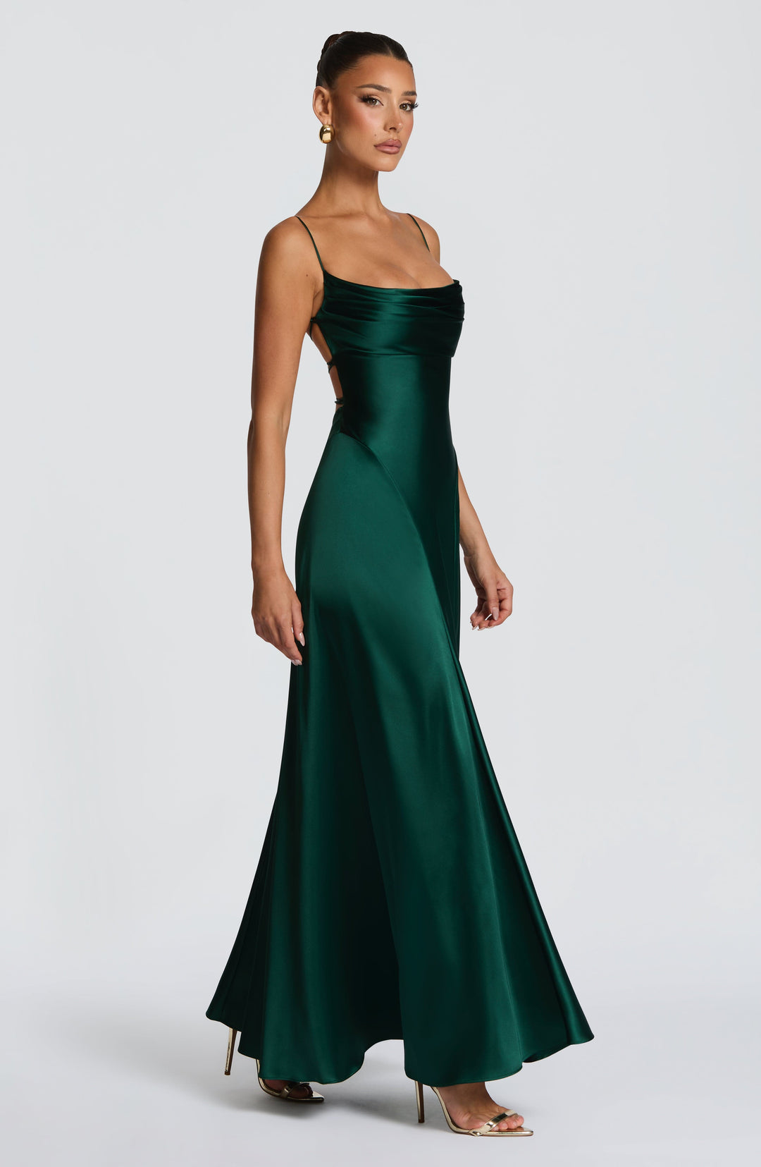 Avelora Maxi Dress in Emerald by Clandour, product photo 3