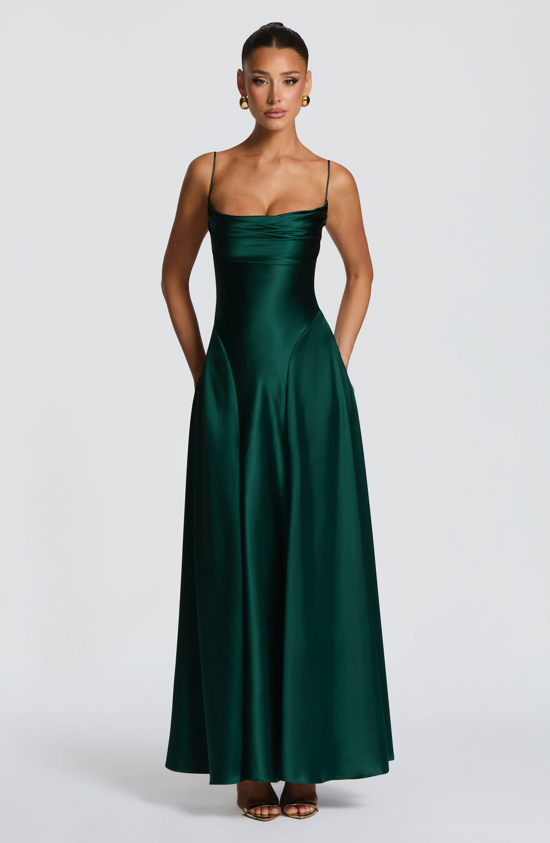 Avelora Maxi Dress in Emerald by Clandour, product photo 5