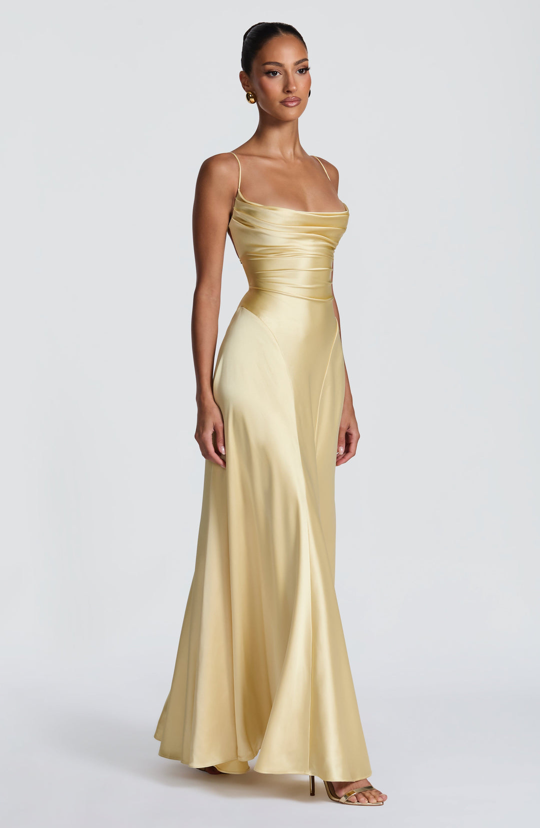 Avelora Maxi Dress in Lemon by Clandour, product photo 4