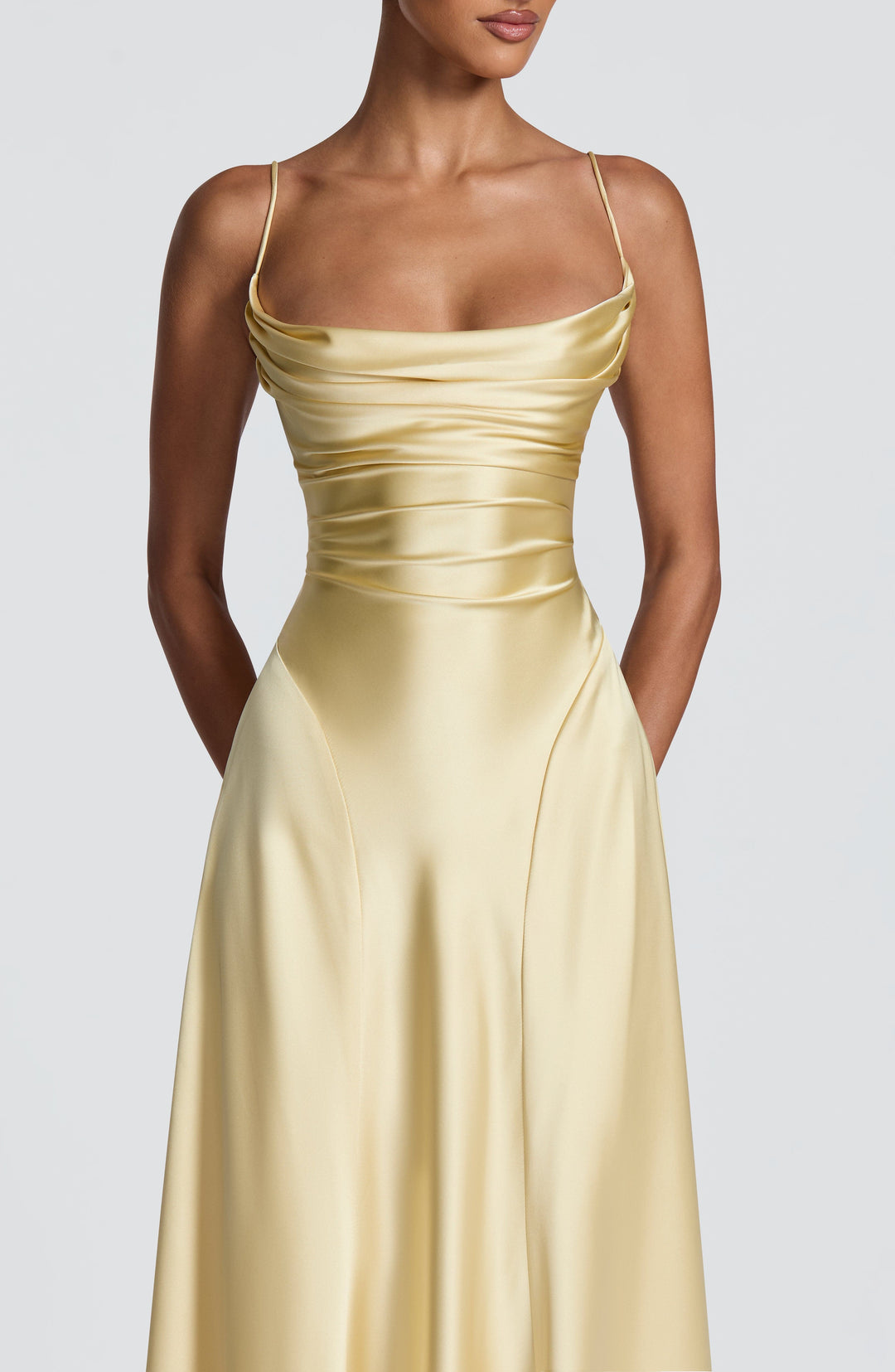 Avelora Maxi Dress in Lemon by Clandour, product photo 5
