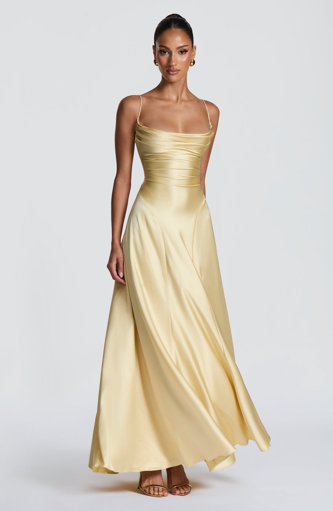 Avelora Maxi Dress in Lemon by Clandour, product photo 6