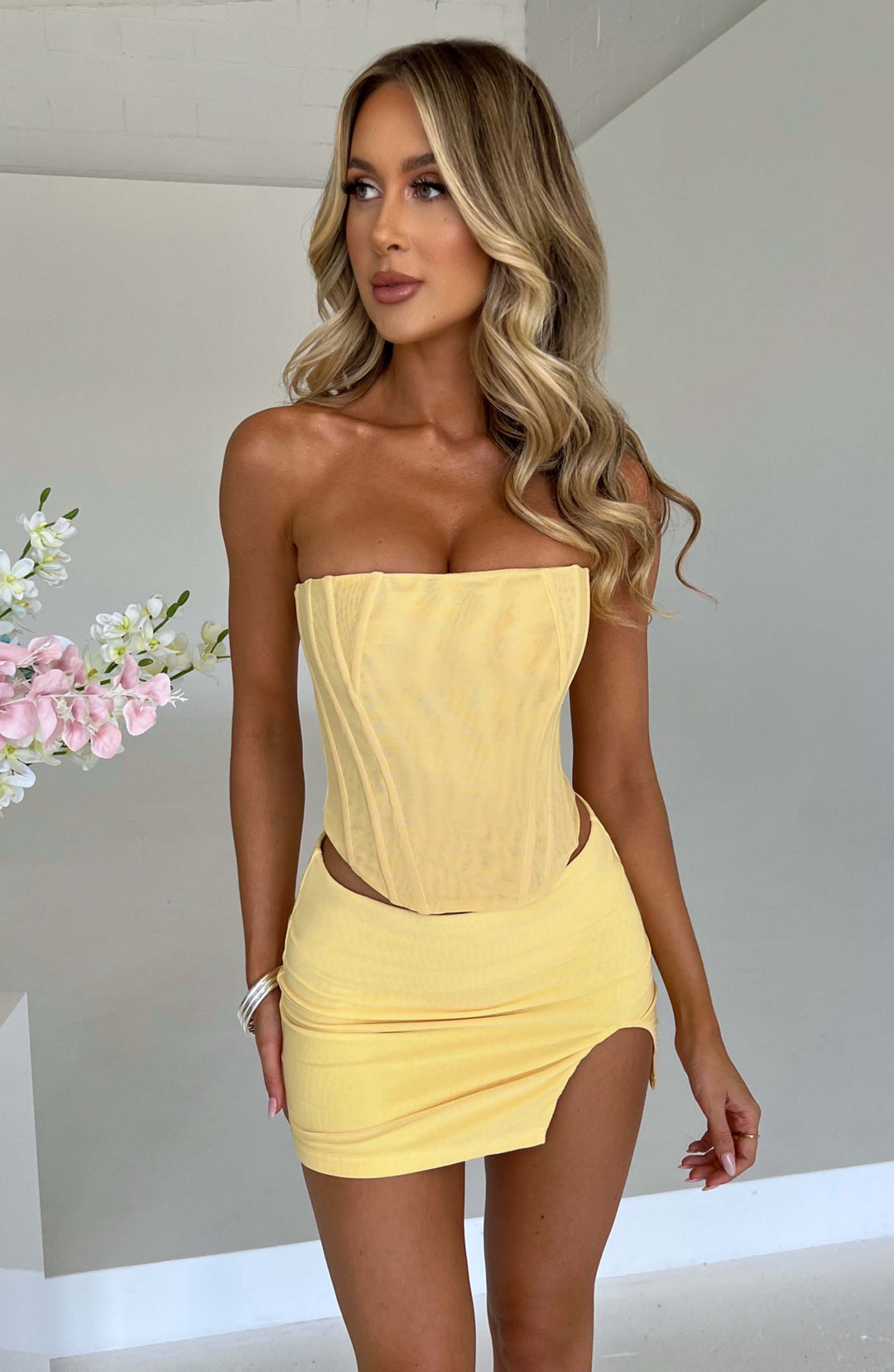 Aveloria Mini Skirt in Lemon by Clandour, product photo 10